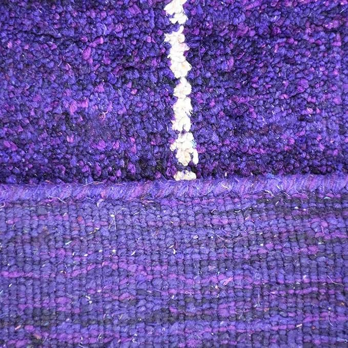 Hand Knotted Loom Wool ECO-Friendly Area Rugs - 2'6''x6', Runner, Dark Red Color, Solid Plain Design, High Pile Handmade Anti Skid Area Rugs for Living Room, Bed Room (L00111)