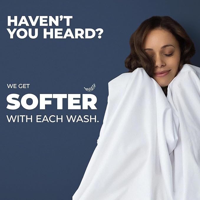 100% Egyptian Cotton Percale Sheets Split King Size - Genuine Luxurious 400 Thread Count - Naturally Crisp, Breathable, Skin-Friendly & Cooling - Softer After Each Wash -Oeko-TEX Certified Giza