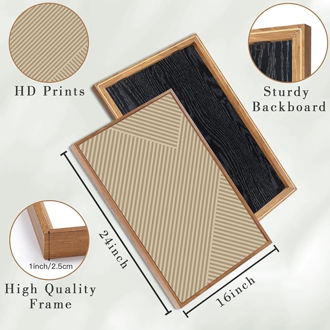 Anyzal Neutral Wall Art Modern Abstract Wall Decor Minimalist Boho Artwork 16x24 Inch Set of 3 for Living Room Bedroom Dining Room