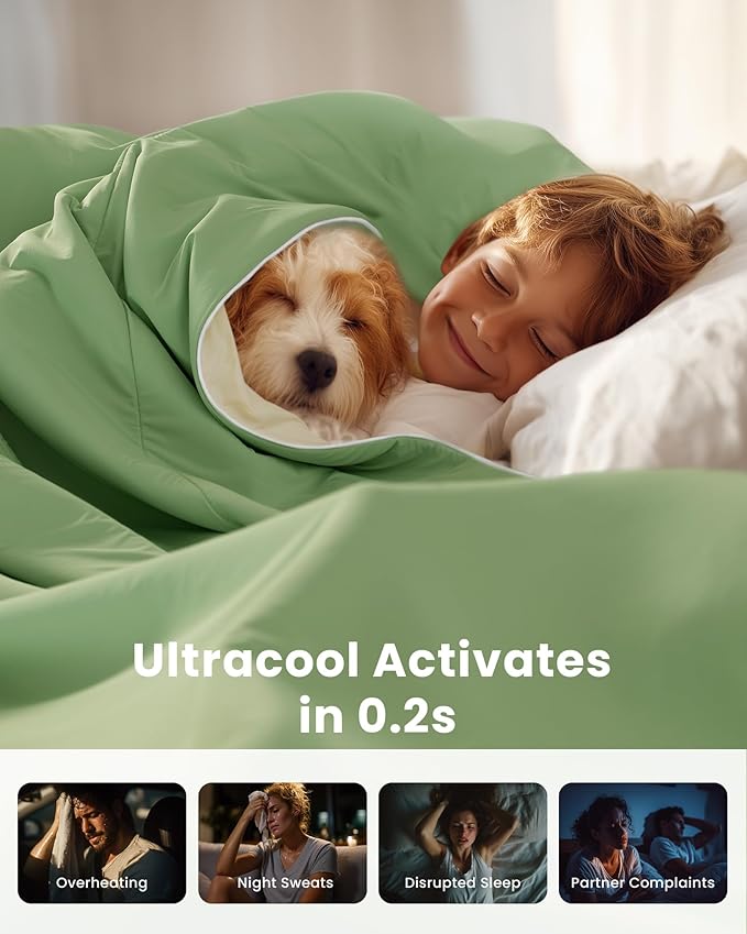 Cooling Silicone Foam Filled Cooling Comforter,Cooling Blanket for Hot Sleeper,Queen Size Summer Ice Comforter,All-Season Lightweight Bedding,Keep Cooling&Breathable All Night(88"x88")