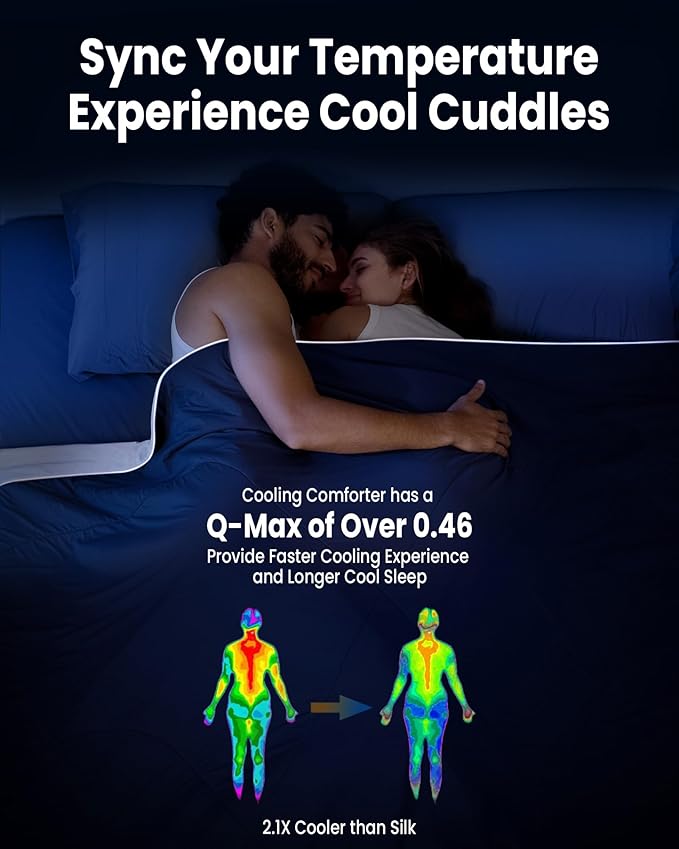 Cooling Silicone Foam Filled Cooling Comforter,Cooling Blanket for Hot Sleeper,Twin Size Summer Ice Comforter,All-Season Lightweight Bedding,Keep Cooling&Breathable All Night(60"x88")