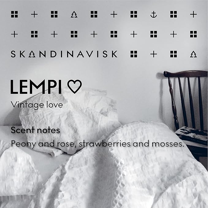 Skandinavisk LEMPI 'Love' Mini Scented Candle. Fragrance Notes: Peony and Rose, Strawberries and Mosses. 2.3 oz.
