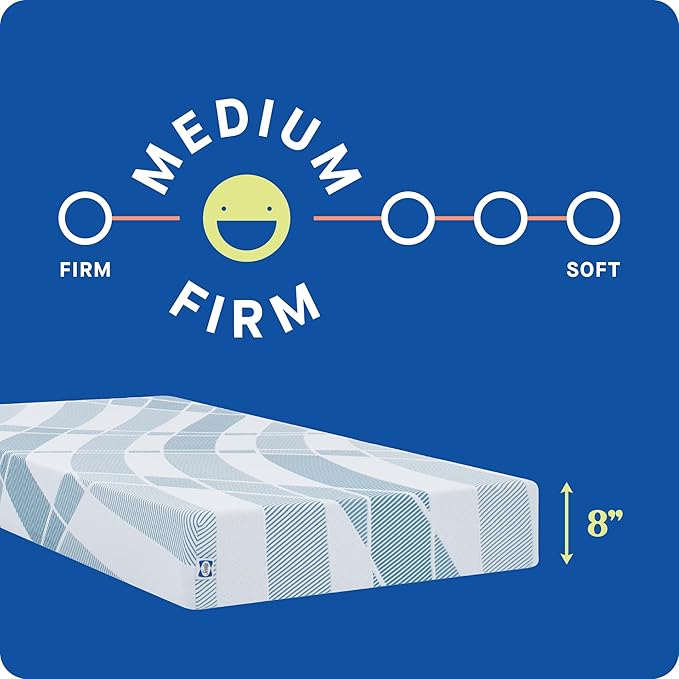 Sealy Dreamlife 8” Foam Mattress-in-a-Box, Queen, SealyComfort Gel Memory Foam, Surface-Guard Technology, Breathable Comfort