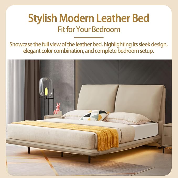 Modern Upholstered Bed Frame Sleek Design Comfort Padded Headboard Ideal for Modern Bedrooms Stylish and Sturdy (Twin XL)