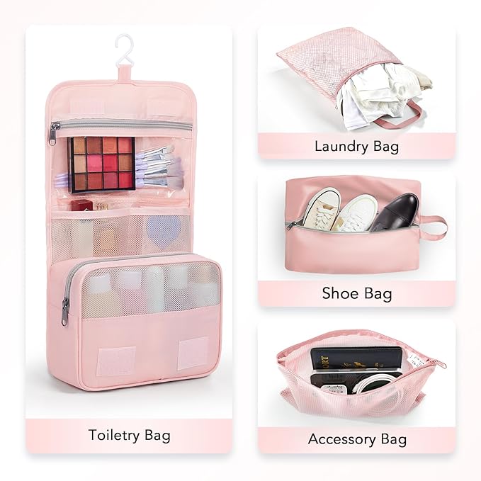 10 Set Compression Packing Cubes for Travel Essentials Women Mom,Compressible Expandable Packing Cubes for Suitcase,OlarHike Luggage Organizer Bags for Travel,Handy Helper for Organizing Clothes(Pink)