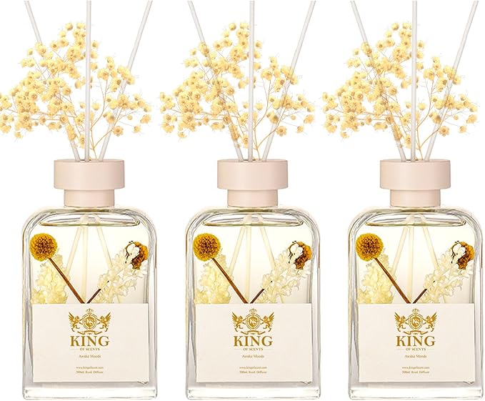 Reed Diffuser & Oil Diffuser Sticks, Aromatherapy, Home & Kitchen Décor,Fragrance and Gifts - Pack of 3 (FIR and Juniper)