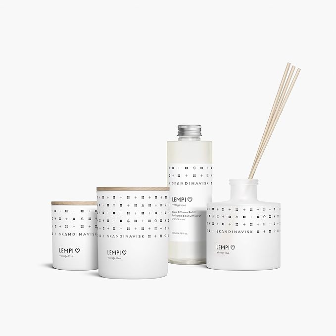 Skandinavisk LEMPI 'Love' Mini Scented Candle. Fragrance Notes: Peony and Rose, Strawberries and Mosses. 2.3 oz.