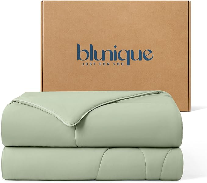 Cooling Comforter Queen Size, Breathable Blanket for Hot Sleepers & Night Sweats, Q-Max>0.46 Tech, Summer Lightweight & Skin-Friendly Bedding, 90"x90", Sage