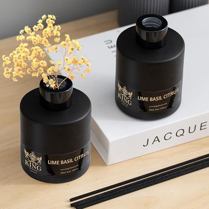 Reed Diffuser & Oil Diffuser Sticks, Aromatherapy, Home & Kitchen Décor,Fragrance and Gifts - Pack of 3 (Lime Basil Citrus)