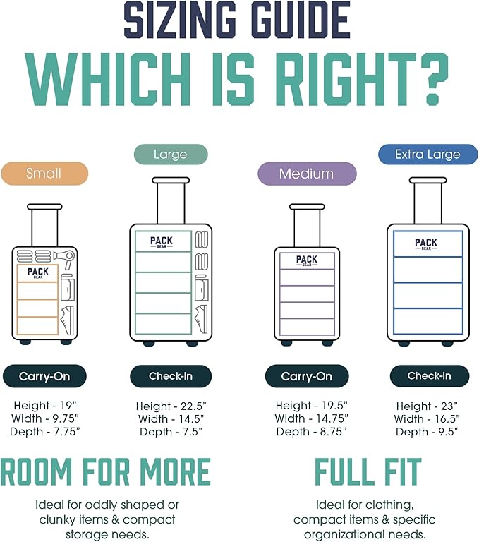 Pack Gear Hanging Carry-On Organizer - Our Fitted Hanging Luggage Organizer Perfectly Fits Any Carry On - Our Packing Cubes For Travel Use Mesh Windows to Make Finding Clothes Easy (Green, M)