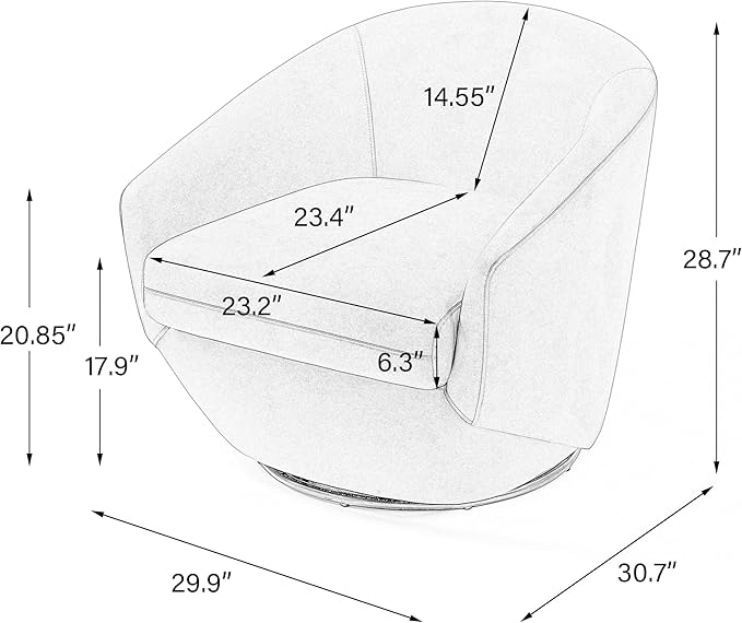 Swivel Barrel Accent Chair, Modern Round Velvet Fabric Arm Chair for Living Room, Bedroom, Comfy Club Reading Chairs for Adults(Velvet, Orange, Set of 2)