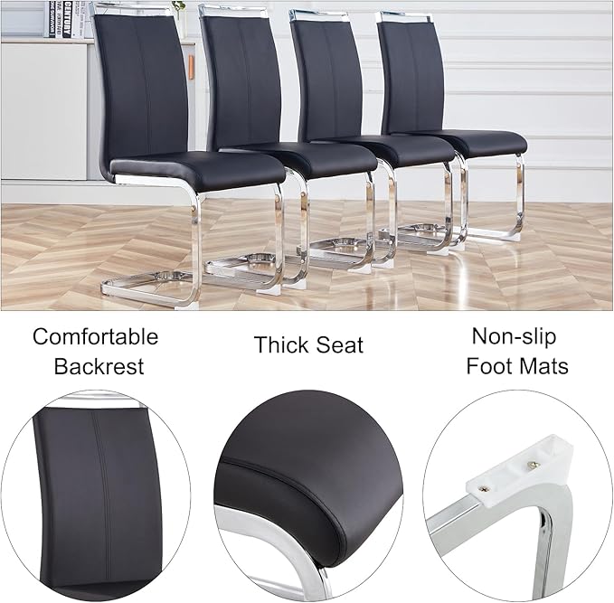 79'' Modern Dining Table Set for 10,White Kitchen Table Set,Luxury Dining Table Set with 1.8-inch Thick Faux Marble Table Top＆10 Pu Leather Upholstered Chairs Ideal for Dining kicken Room