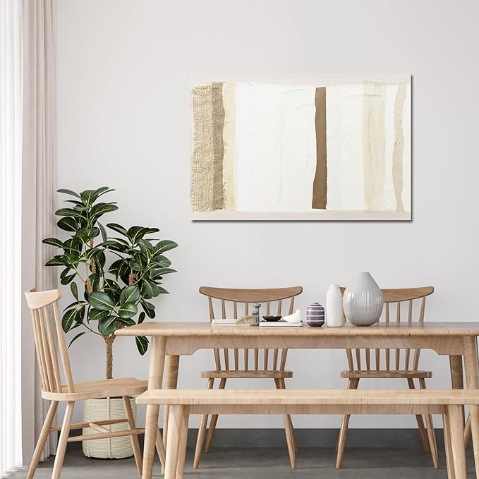 Canvas Wall Art Decor Large Wall Art for Living Room Brown And White Wall Art Decor Artwork for Walls Oversized Abstract Wall Art Prints Canvas Art Wall Decor 32"X48" Bedroom Office Wall Decor