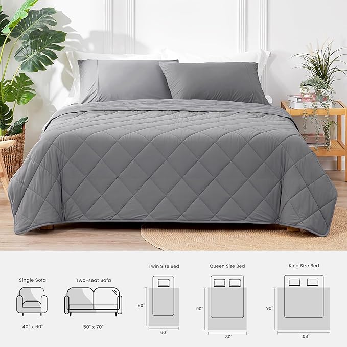 Cozy Bliss Cooling Blanket for Hot Sleepers, Q-Max 0.4 Cooling Comfort Queen Size, Cold Blankets for Night Sweats Sleeping, Ultra-Cool Lightweight Breathable Summer Blanket for Bed