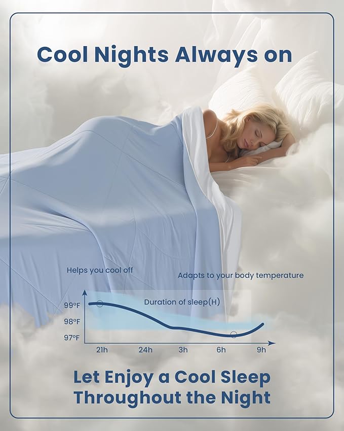 Cooling Silicone Foam Filled Cooling Comforter,Cooling Blanket for Hot Sleeper,Full Size Summer Ice Comforter,All-Season Lightweight Bedding,Keep Cooling&Breathable All Night(68"x88")