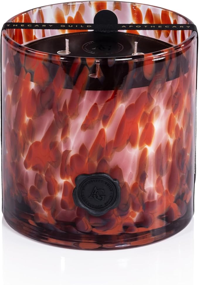 Zodax Apothecary Guild Scented Opal Glass Jar Candle- 50 oz/3-Wick - Cardamom Negroni