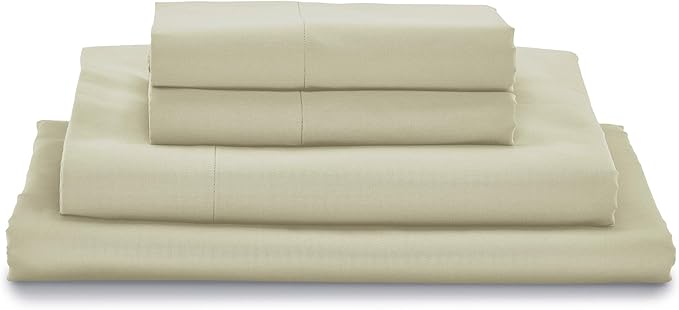 MyPillow Giza Dreams Bed Sheets, 100% Certified Giza Egyptian Cotton, Deep Pocket, Sateen Weave [Full, Taupe]
