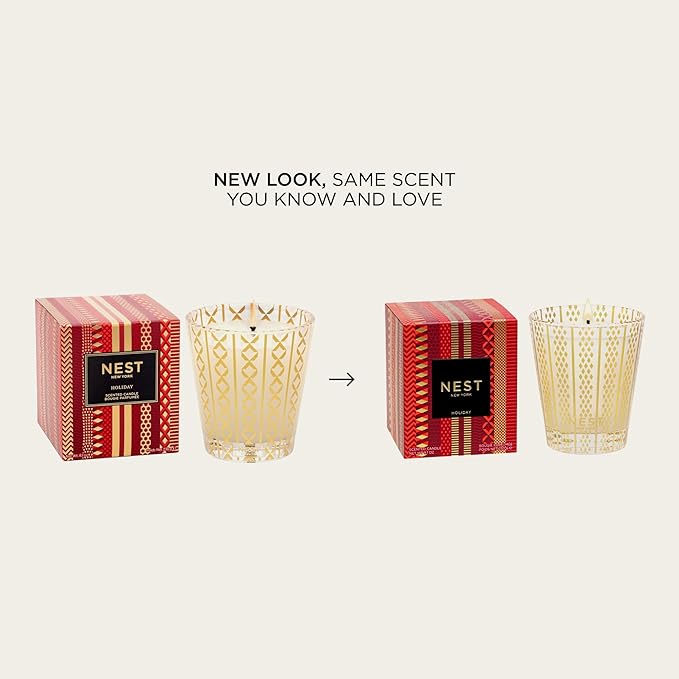NEST New York Scented Classic Candle, Holiday - 8.1 oz - Up to 60-Hour Burn Time - Reusable Glass Vessel