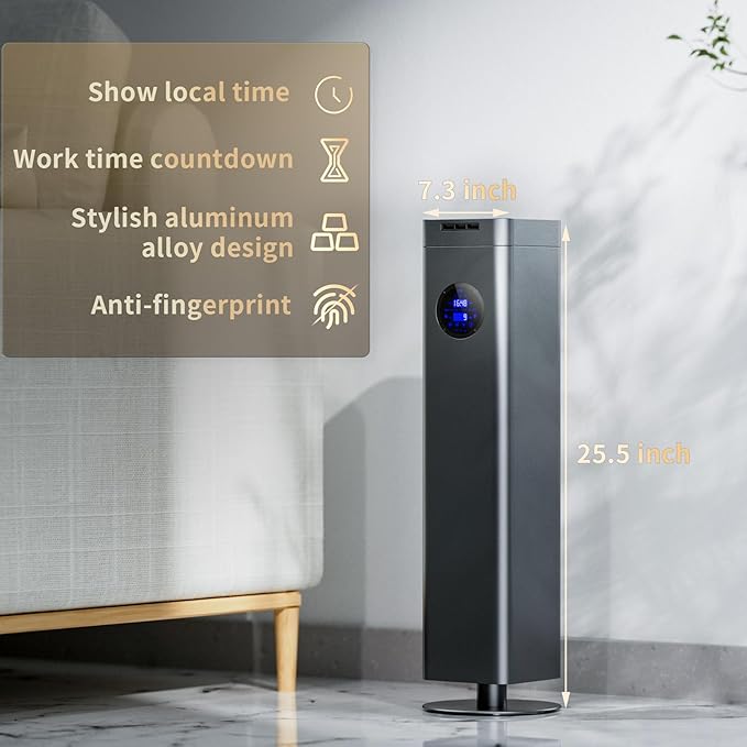 1500ml Scent Air Machine for Home, 4000 sq. ft Coverage Waterless Diffuser Essential Oil Diffuser Hotel Scent Diffuser Cold Air Nebulizer for Large Room Hotel Office (Deep Gray)