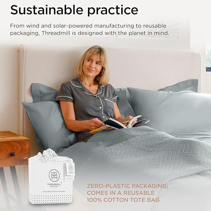 Threadmill Luxury Cotton Blankets for King Size Bed | All-Season Cozy 100% Cotton King Size Blanket | Jacquard Soft & Lightweight Coverlet fits California King Size Bed, 104x92 | Scottish Grey