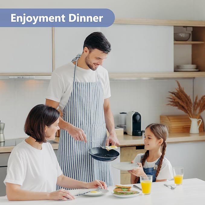 JUFU Dining Table Set for 10, 79'' Dining Table for 8-10 People with Faux Marble Tabletop and Sturdy Leg, White Rectangle Dining Room Table Set for 10 with Light Gray PU Chairs, Ideal for Dining Room