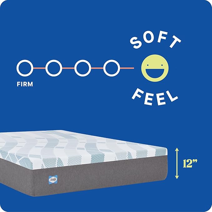 Sealy Dreamlife 12” Foam Mattress-in-a-Box, Full, SealyComfort Gel Memory Foam, SealySupport Transition Foam, Surface-Guard Technology