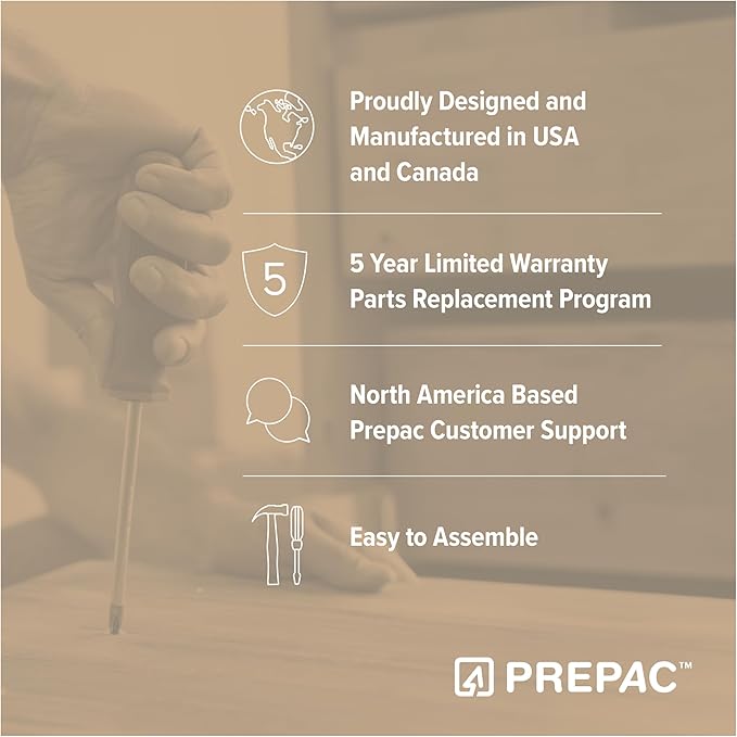 Prepac Simply Modern Nightstand Bedside Table, Natural Oak Nightstand for Bedroom, End Table with 2 Drawers and Open Shelf 23.75" W x 26.75" H x 16" D