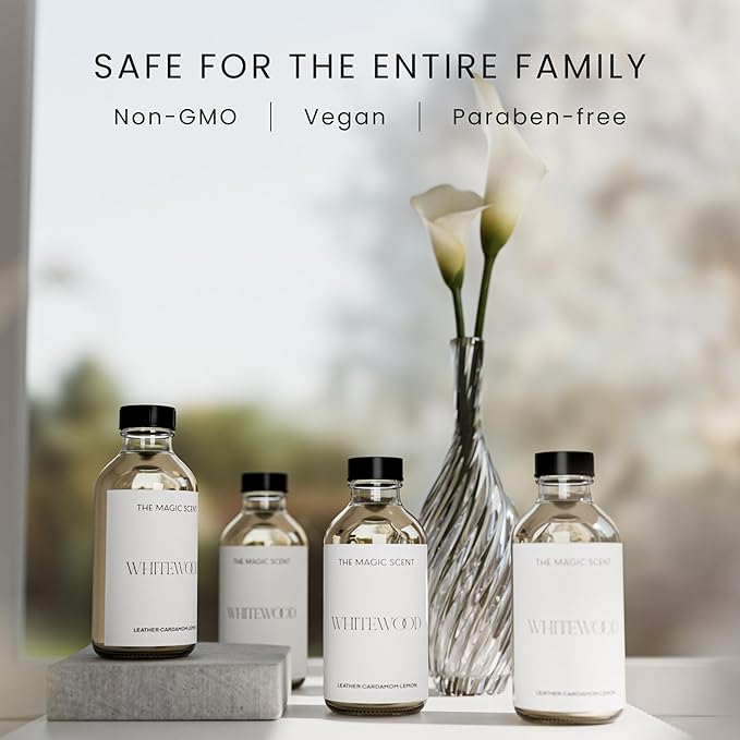 The Magic Scent Whitewood Diffuser Oil - Hotel & Home Luxury Scents Inspired by 1 Hotel Miami Beach, Compare to My Way Diffuser Oil Scents for Home, Designed for Use in All Diffusers - 4 fl oz, 120 mL