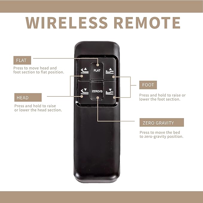 Queen Adjustable Bed Base Frame with Wireless Remote + 12 Inch Queen Green Tea Gel Memory Foam Mattress Bed in a Box, Head and Foot Incline, Zero Gravity, Fiberglass Free, 80" × 60"