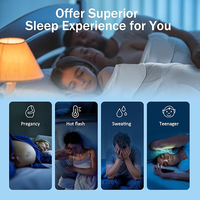 Cooling Blanket, Cooling Comforter for Hot Sleepers - Twin/Twin XL Soft Cooling Blanket, Double-Sided Cold Blanket for Night Sweats Lightweight Comforter (68''x90'', Silver Gray)