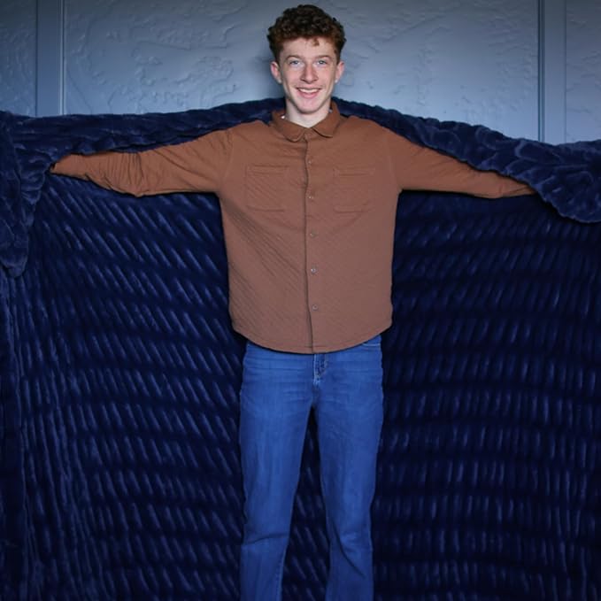 Minky Designs Midnight Horizon Minky Blanket – Ultra Soft Faux Fur Throw Blanket for Couch, Bed & Home – Fluffy, Warm & Luxurious – Chic Collection (Small, 30x36)