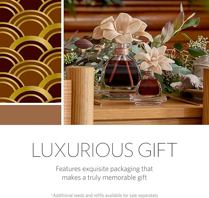 AGRARIA PetiteEssence Flower and Reed Diffuser Set, Hand Crafted Sola Flower Botanical Home Fragrance Set, Scented Oil Gift for All Occasions