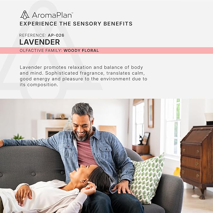 AromaPlan Hotel Scents Lavender 16 Fl Oz (473ml), Home Luxury Aroma & Diffuser Oil for Aromatherapy - USA Made, Bigger Bottle, Bolder Aroma & Longer Lasting
