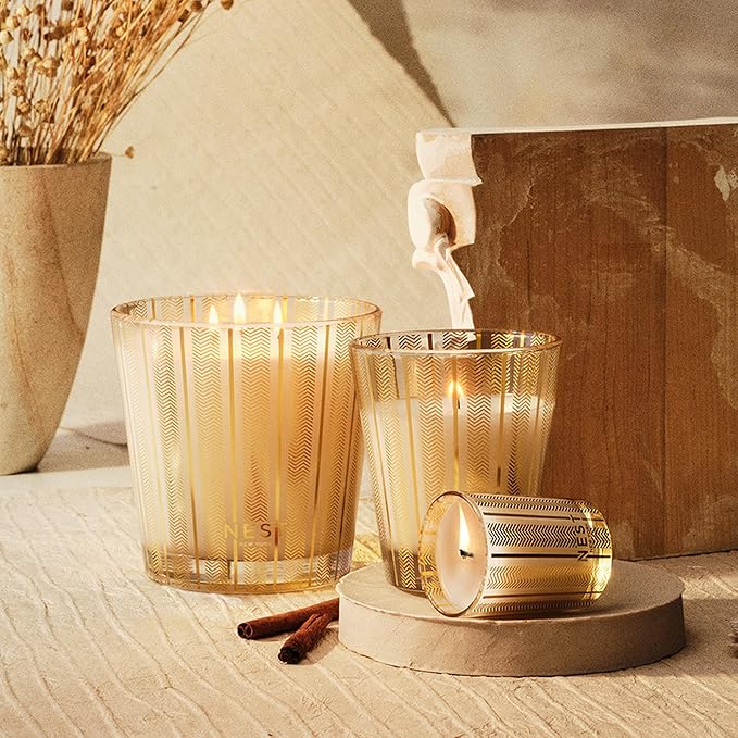 NEST New York Scented 3-Wick Candle, Winter Chai - 21.2 oz - Up to 100-Hour Burn Time - Reusable Glass Vessel