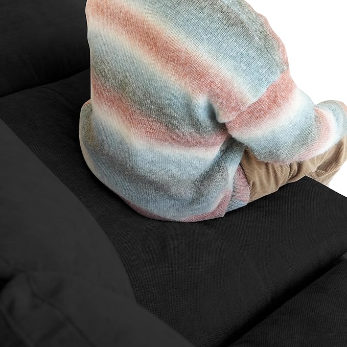 Could Couch Modular Sectional Sofa with Ottoman,Down Filled 120inch U Shaped Couch,Convertible Sofa Bed Living Room Set,6 Seat Sleeper Couched Bed, Cover Washable and Replaceable,Black