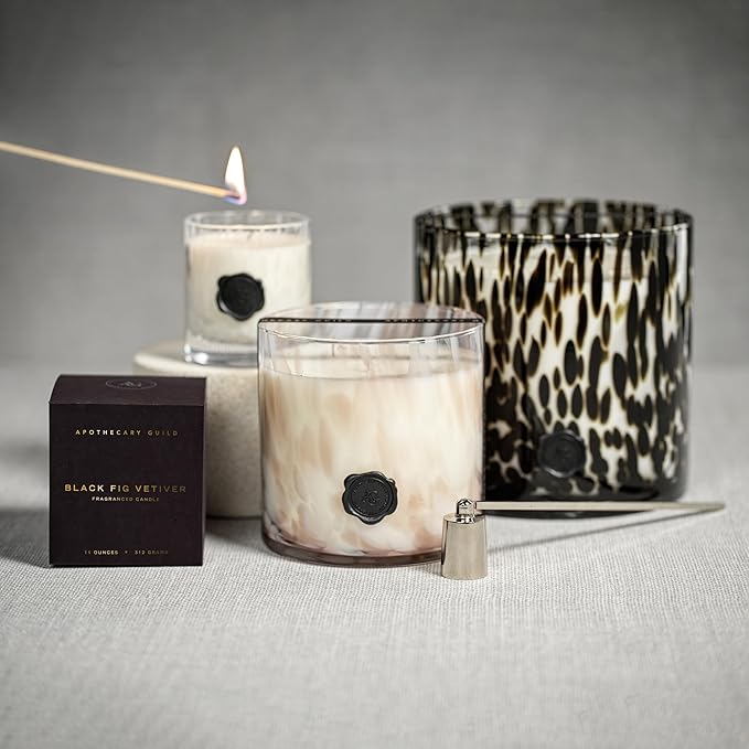 Zodax Apothecary Guild Opal Glass Jar Scented Candle for Home Decor - Single-Wick Candle Ideal for The Home - Gift Box Package Included - Gardenia - 11 Oz.