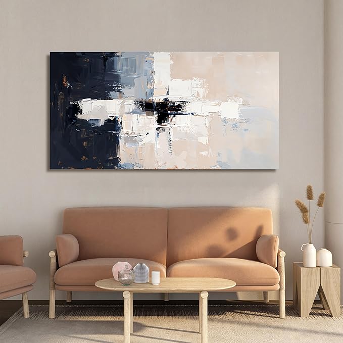 Abstract Wall Art Decor Wall Art Pictures for Living Room Abstract Canvas Art Wall Decor Modern White Wall Art Prints Artwork for Walls Black and White Wall Art Decorations Home Office Decor 20" X 40"
