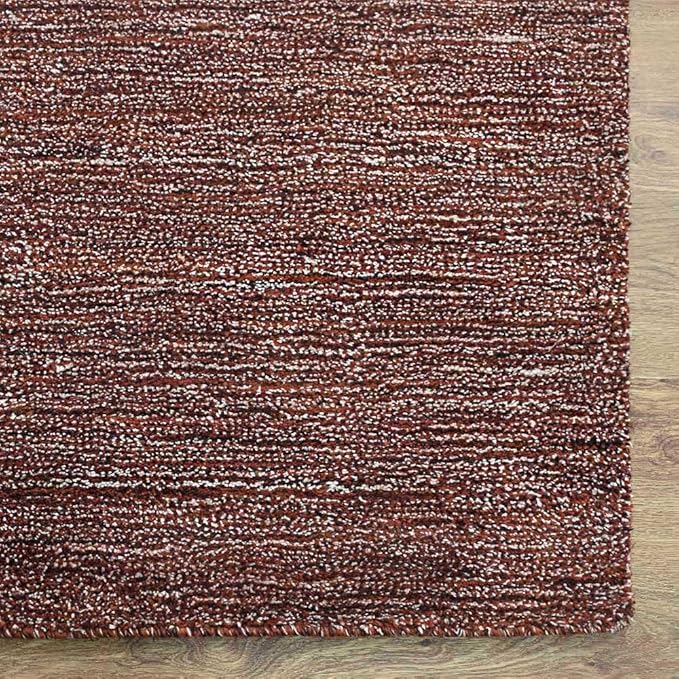 Hand Knotted Loom Wool ECO-Friendly Area Rugs - 2'6''x6', Runner, Light Blue Color, Solid Plain Design, High Pile Handmade Anti Skid Area Rugs for Living Room, Bed Room (L00111)