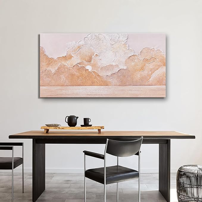 Canvas Wall Art Decor Modern Canvas Wall Art For Living Room Pink Orange Wall Art Decor Landscape Sunset Wall Art Aesthetic Artwork for Walls Office Kitchen Wall Decor 20"x40"
