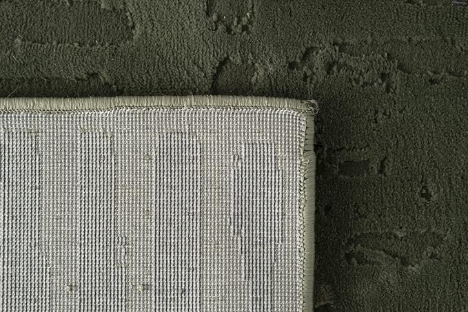 Revival Rugs Shell 2'7"x9' Machine Washable Runner Rug for Hallway Entryway - 100% Recycled Oeko-TEX Certified, Medium Pile, Green