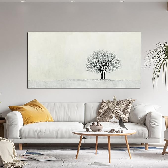 Canvas Wall Art Decor Wall Art Pictures for Living Room Black and White Wall Art Decor Canvas Modern Art Wall Decor Minimalist Tree Wall Art Prints Art Work for Home Office Wall Decor 20" X 40"