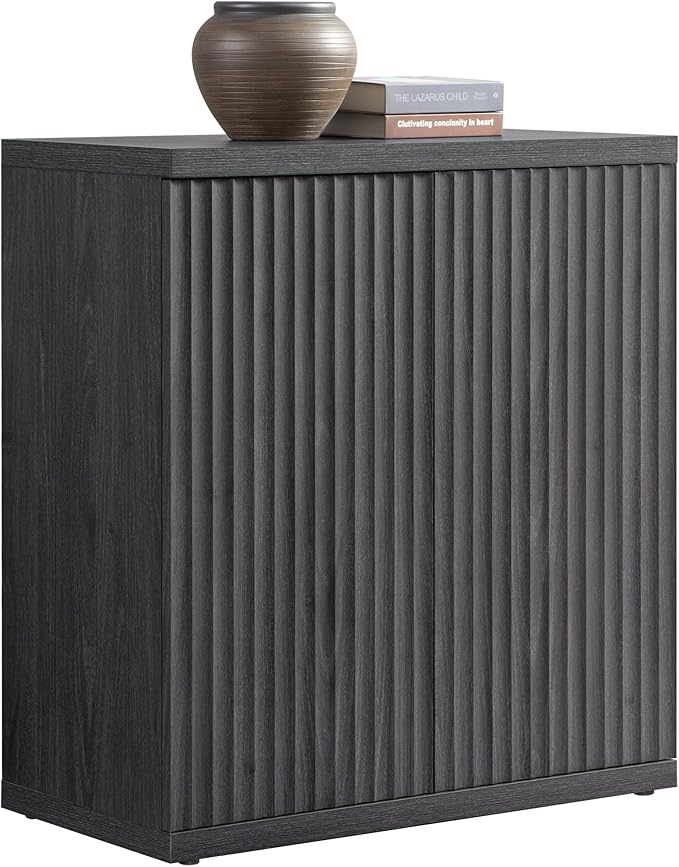 SICOTAS Buffet Cabinet with Storage Accent Sideboard Modern Credenza with Doors & Shelves Fluted Media Console Mid Century Coffee Bar Table for Living Room Kitchen Dining Room Hallway