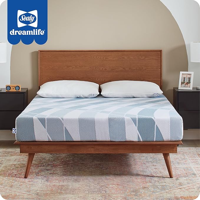 Sealy Dreamlife 8” Foam Mattress-in-a-Box, Twin, SealyComfort Gel Memory Foam, Surface-Guard Technology, Breathable Comfort
