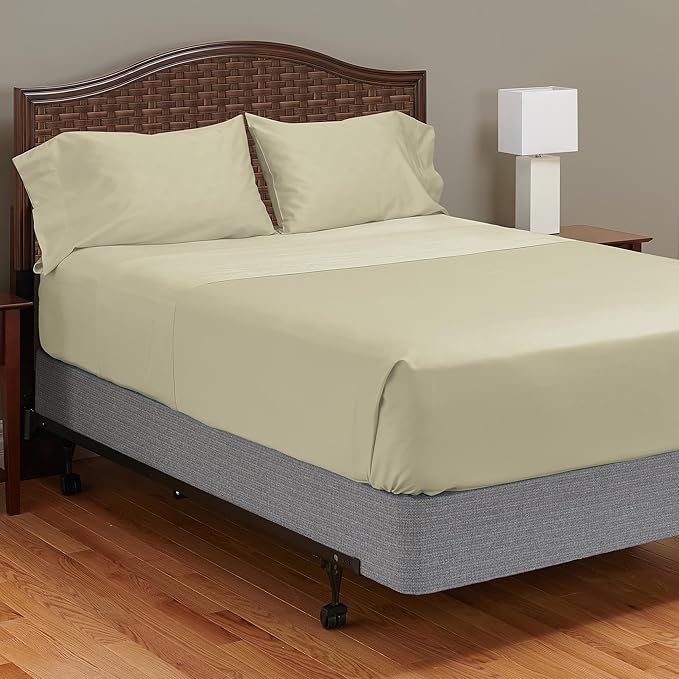 MyPillow Giza Dreams Bed Sheets, 100% Certified Giza Egyptian Cotton, Deep Pocket, Sateen Weave [Full, Taupe]