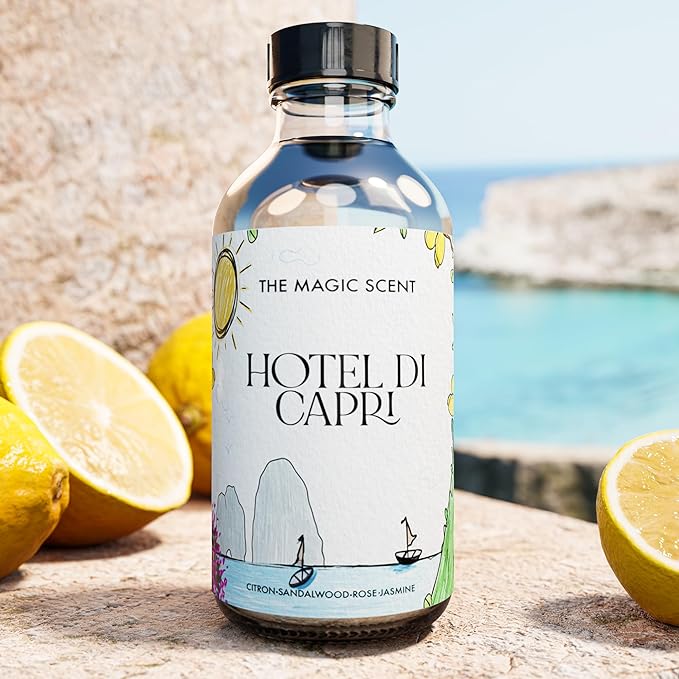 The Magic Scent Hotel Di Capri Hotel Scent Diffuser Oil - Cold-Air & Ultrasonic Fragrance Oil for Diffuser Inspired by Capri, Italy - Essential Oils for Diffusers Aromatherapy - 4 fl oz, 120 mL