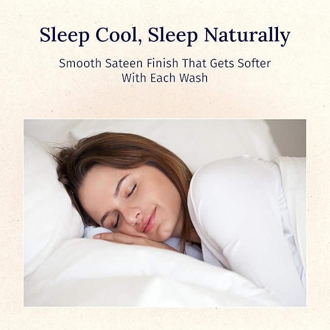 California Design Den Hotel Quality Twin Size Sheets Set - Luxury 600 Thread Count Sateen, Natural 100% Cotton, Fully Elasticized Deep Pocket Twin Sheets Set Cotton, Cool and Durable - Light Silver