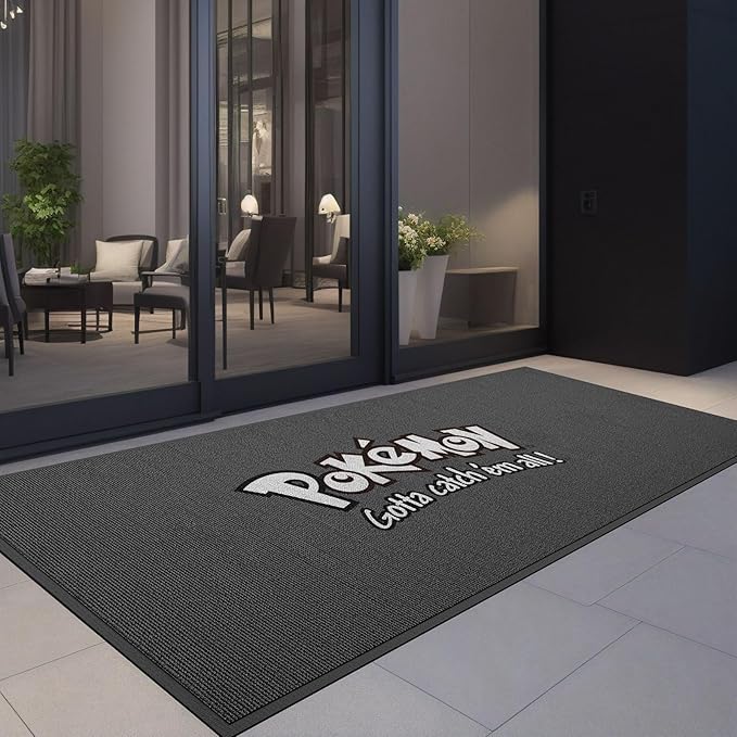Custom Commercial Grade Doormat with Any Logo Size Color Shape Floor Mat Entryway Area Rug Welcome Carpet for Business Home Indoor/Outdoor Non Slip Washable Durable