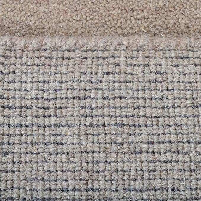 Hand Knotted Loom Wool ECO-Friendly Area Rugs - 2'6"x8', Runner, Beige Color, Solid Plain Design, High Pile Thick Handmade Anti Skid Area Rugs for Living Room, Bed Room (L00111)