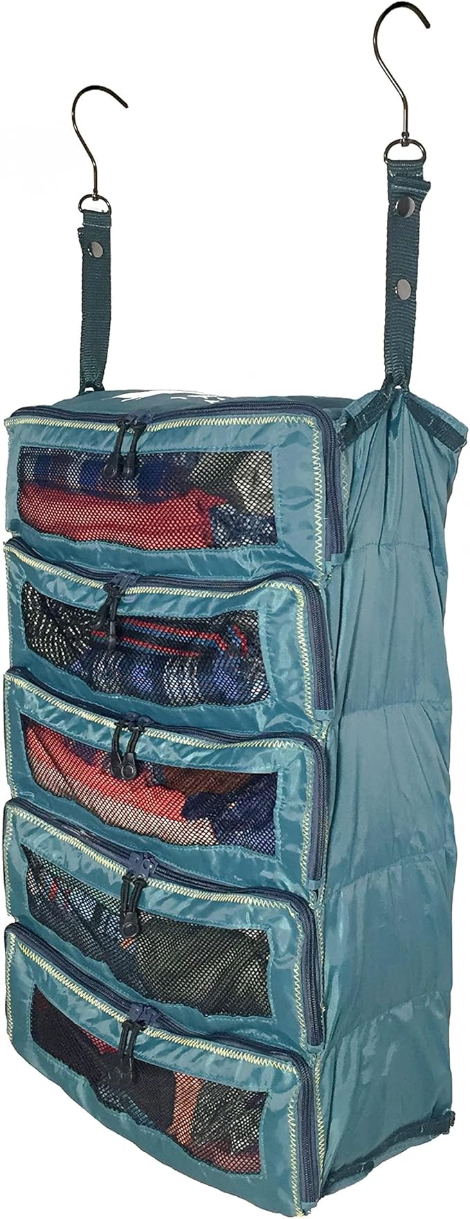 Pack Gear Hanging Suitcase Organizer - Our Large Hanging Luggage Organizer Fits Any Suitcase - Our Packing Cubes For Travel Uses Mesh Windows to Make it Easy to Find your Clothes (Green, L)