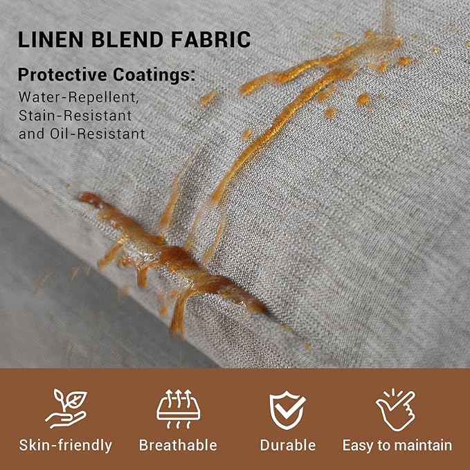 Cloud Sectional Couches for Living Room, Convertible Cloud Sofa Spill & Stain-Resistant with Removable Washable Cover & Down Feather Filled Cushions, 4 Seater V-Shaped Modular Sectional Sofa